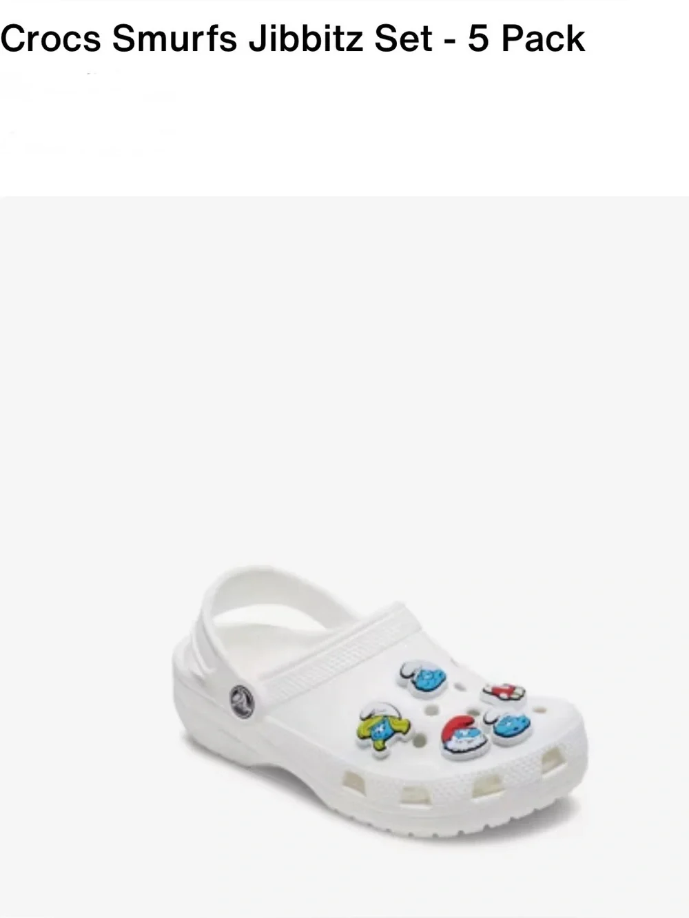 *new* Crocs Smurfs 5-Pack Jibbitz Charms - Blue